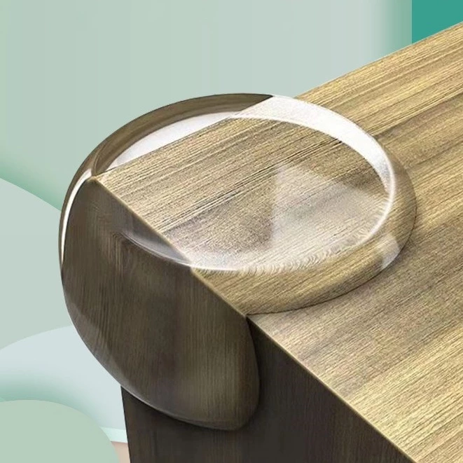 Kit C_20 Protetores De Quina Canto Silicone Redondo Protetor De Canto De Mesa