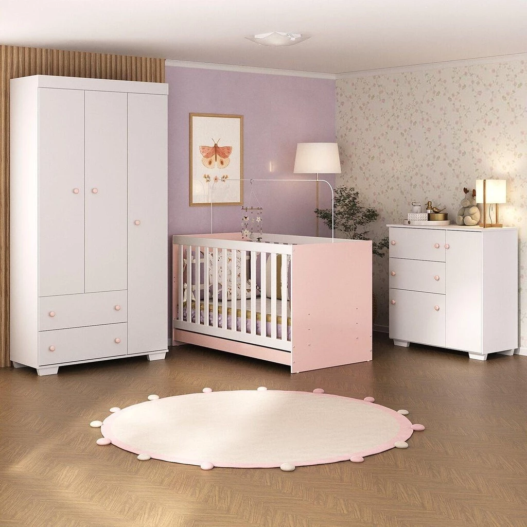 Quarto Infantil Completo Algodão Doce MP4252