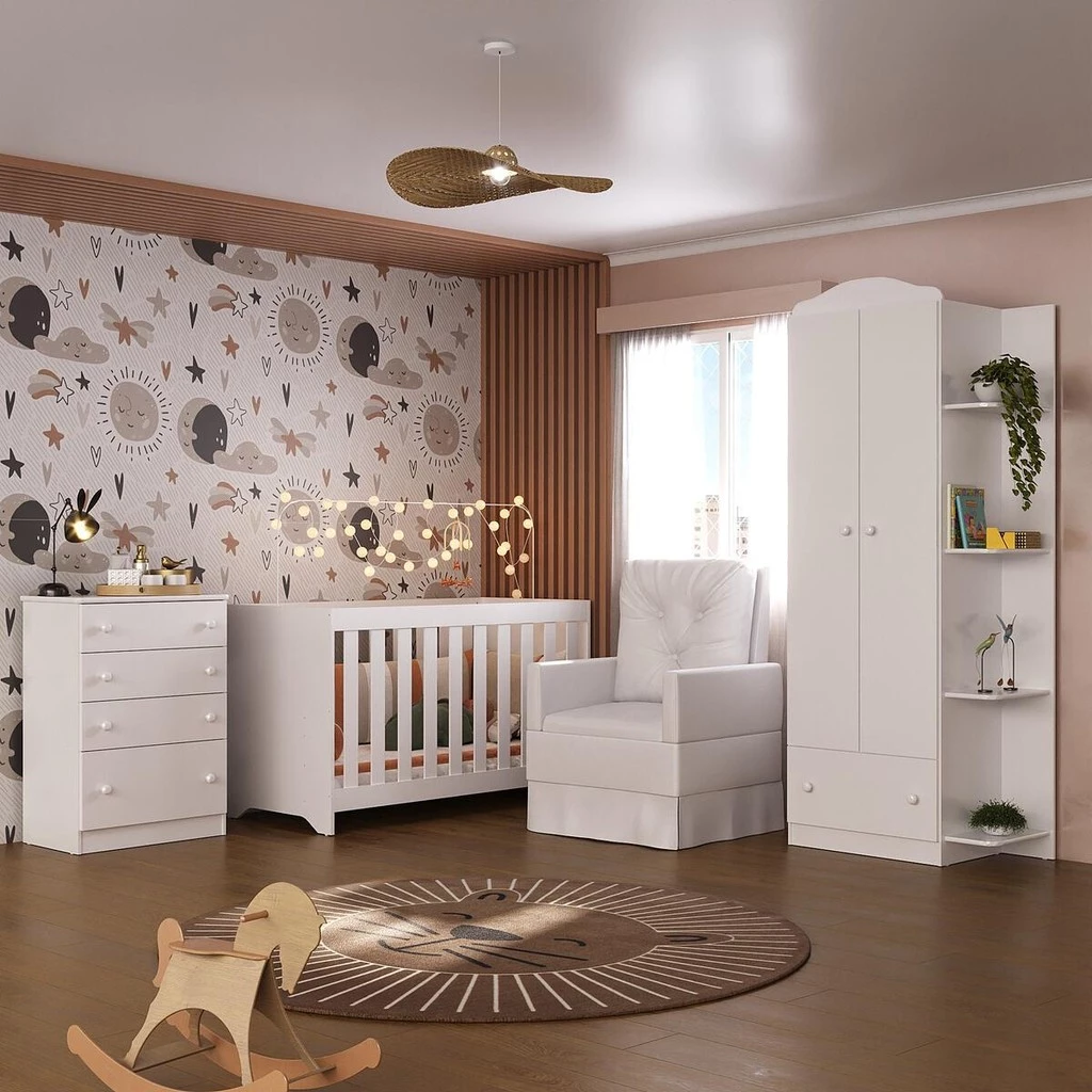 Quarto Infantil Completo com Poltrona de Amamentação MP4074