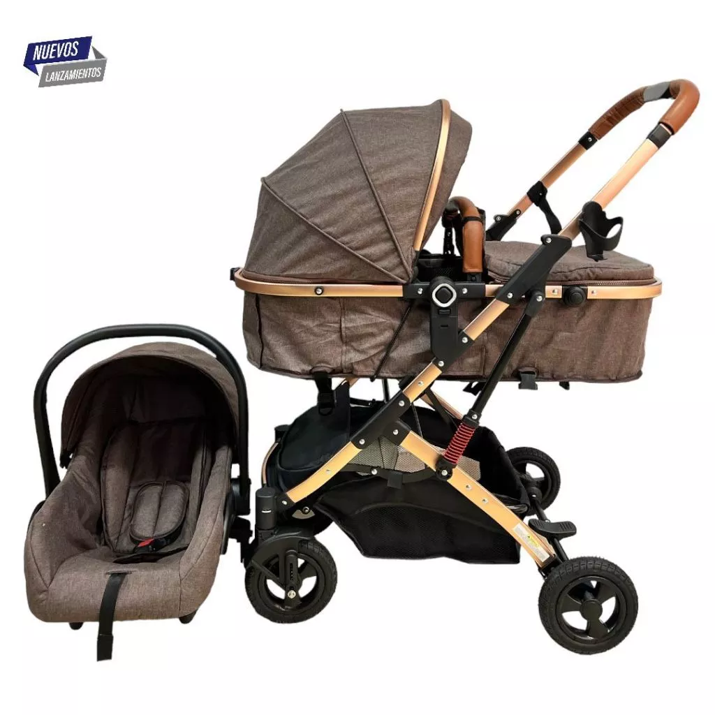 Carrinho De Bebê Europeu 3 em 1 Luxo
